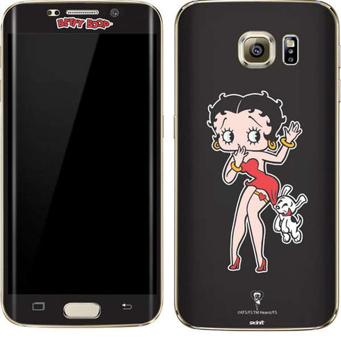 Betty Boop With Puppy Galaxy S7 Edge Skin