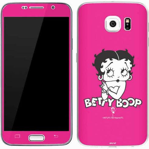 Betty Boop Pink Background Galaxy S7 Skin