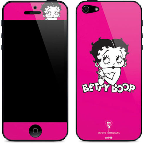 Betty Boop Pink Background iPhone 5/5s/5SE Skin