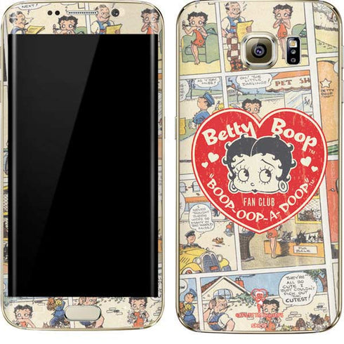 Betty Boop Comic Strip Galaxy S7 Edge Skin