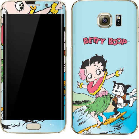 Betty Boop Surfing Galaxy S7 Edge Skin