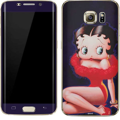 Betty Boop Red Dress Galaxy S7 Edge Skin