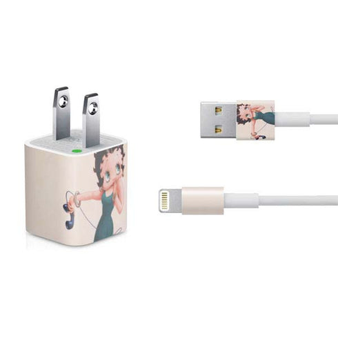 Betty Boop On the Phone iPhone Charger (5W USB) Skin