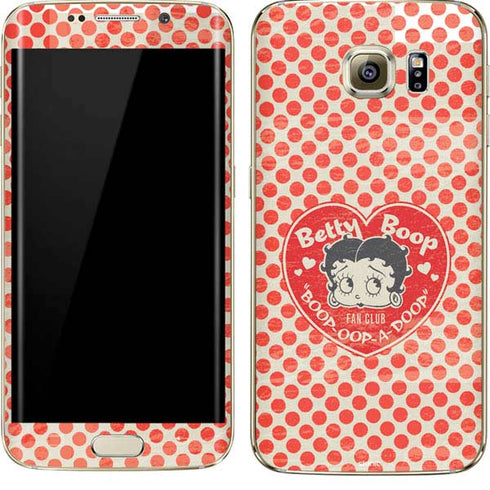 Betty Boop Red Heart Galaxy S7 Edge Skin
