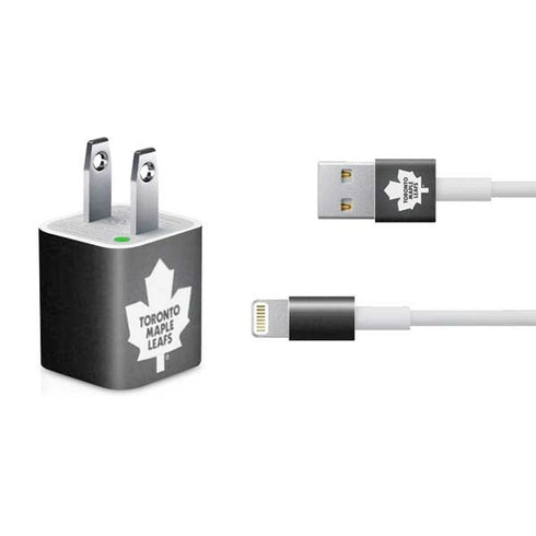 NHL Toronto Maple Leafs Black Background iPhone Charger (5W USB) Skin