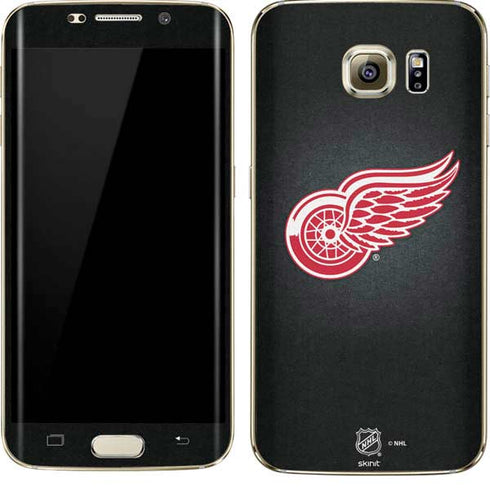 NHL Detroit Red Wings Black Background Galaxy S7 Edge Skin