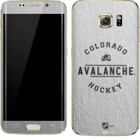 NHL Colorado Avalanche Black Text Galaxy S7 Edge Skin