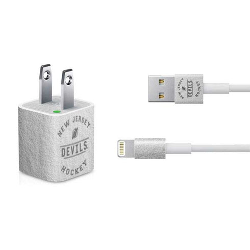NHL New Jersey Devils Black Text iPhone Charger (5W USB) Skin