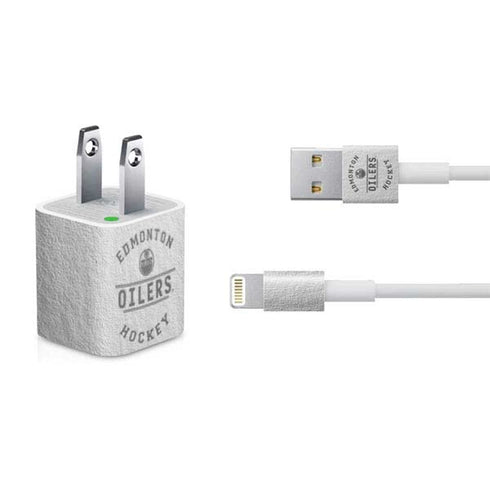 NHL Edmonton Oilers Black Text iPhone Charger (5W USB) Skin