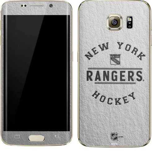 NHL New York Rangers Black Text Galaxy S7 Edge Skin