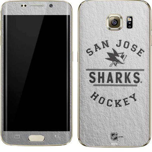 NHL San Jose Sharks Black Text Galaxy S7 Edge Skin