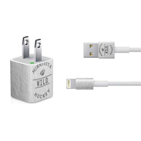 NHL Minnesota Wild Black Text iPhone Charger (5W USB) Skin