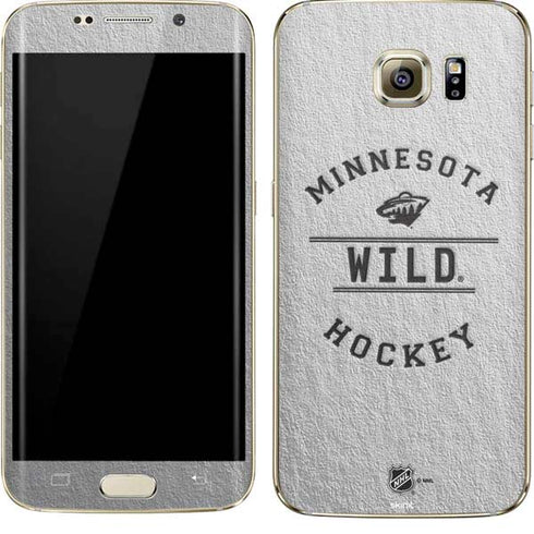 NHL Minnesota Wild Black Text Galaxy S7 Edge Skin