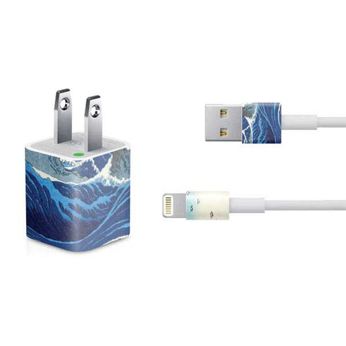 Hiroshige View of the Naruto whirlpools at Awa iPhone Charger (5W USB) Skin