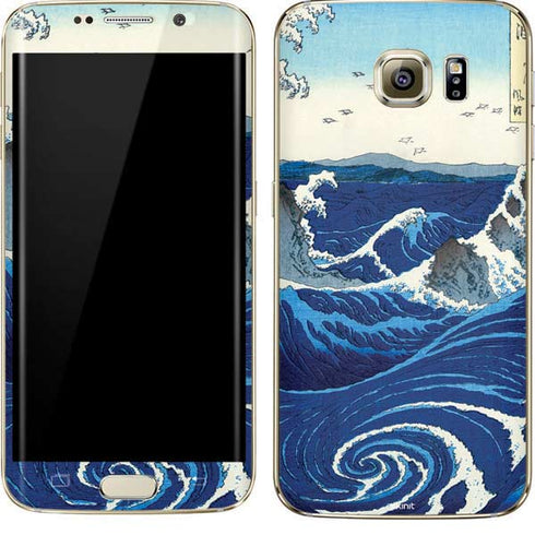 Hiroshige View of the Naruto whirlpools at Awa Galaxy S7 Edge Skin