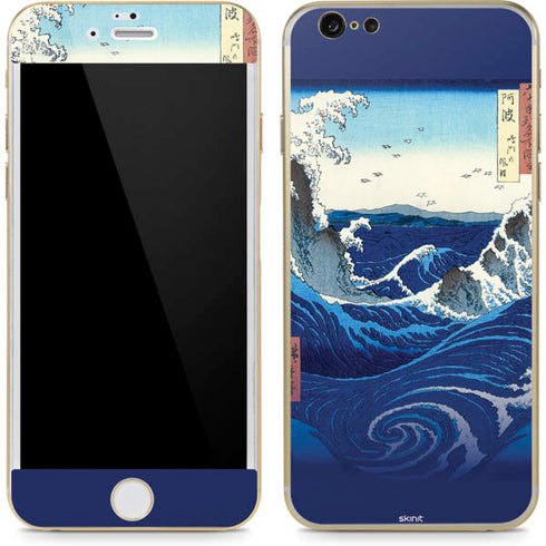 Hiroshige View of the Naruto whirlpools at Awa iPhone 6/6s Skin