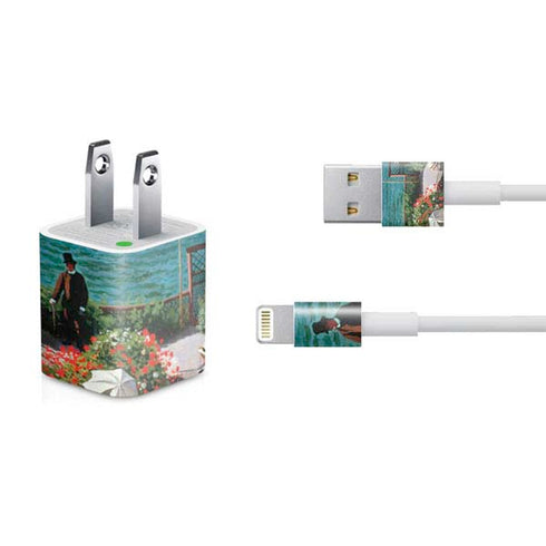 Claude Monet The Terrace at Sainte-Adresse iPhone Charger (5W USB) Skin