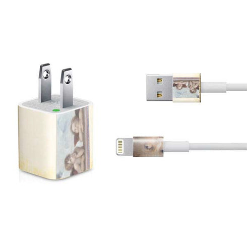 Raphael The Cherubim Putti Angels of The Sistine Madonna iPhone Charger (5W USB) Skin