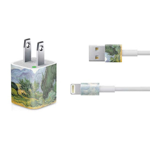 Vincent Van Gogh Wheatfield with Cypresses iPhone Charger (5W USB) Skin