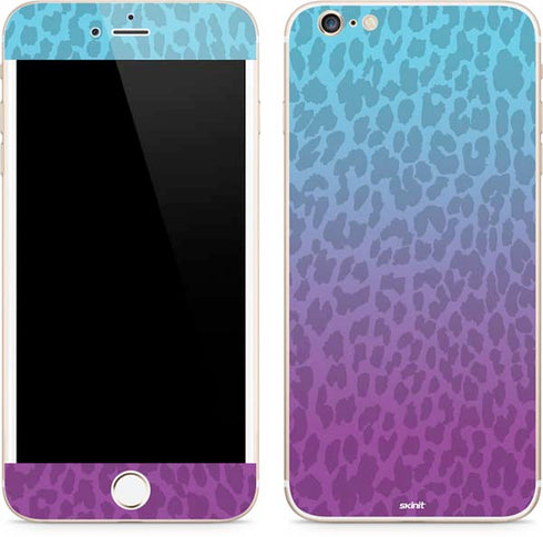 Cheetah Print Purple and Blue iPhone 6/6s Plus Skin
