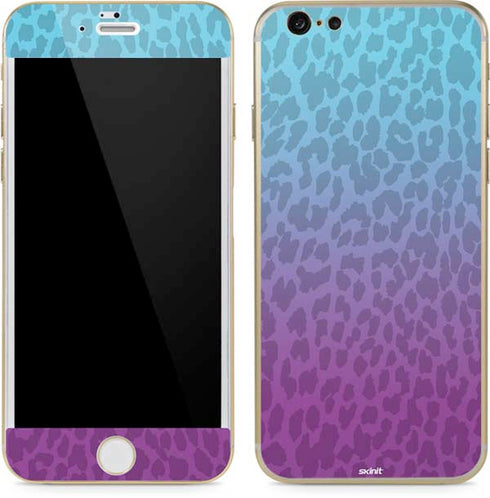 Cheetah Print Purple and Blue iPhone 6/6s Skin