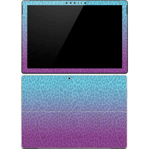 Cheetah Print Purple and Blue Surface Pro 4 Skin