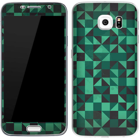 Black & Green Galaxy S7 Skin