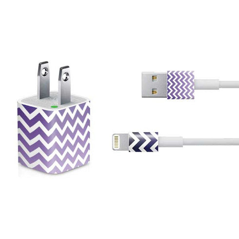 Chevron Purple Ombre iPhone Charger (5W USB) Skin