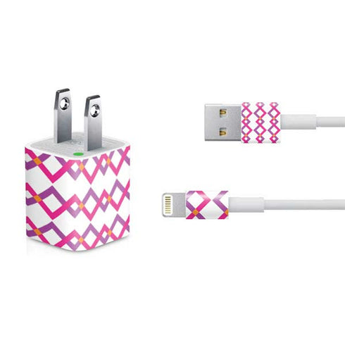 Chevron White Out iPhone Charger (5W USB) Skin