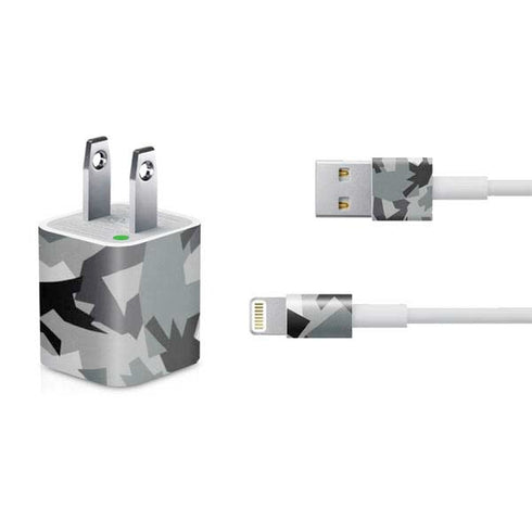 Urban Camouflage Black iPhone Charger (5W USB) Skin