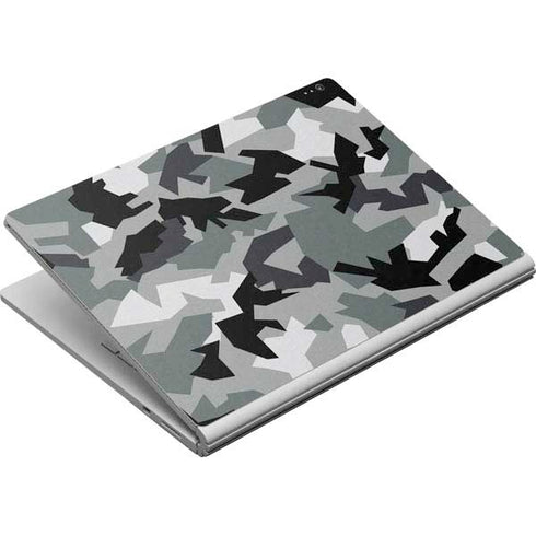 Urban Camouflage Black Surface Book Skin