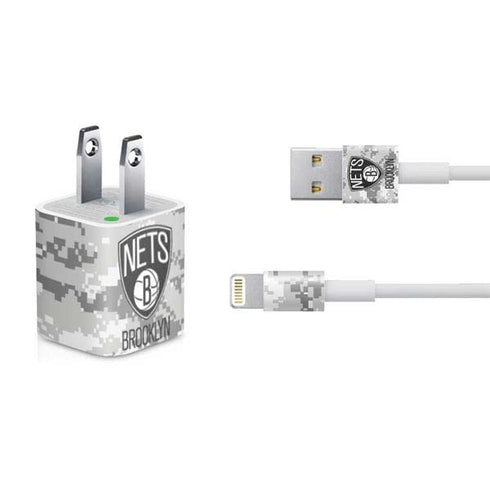 NBA Brooklyn Nets Digi Camo iPhone Charger (5W USB) Skin