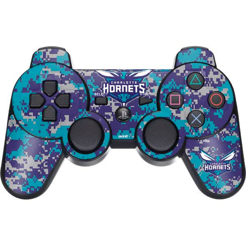 NBA Charlotte Hornets Digi Camo PS3 Dual Shock wireless controller Skin