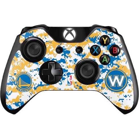 NBA Golden State Warriors Digi Camo Xbox One Controller Skin