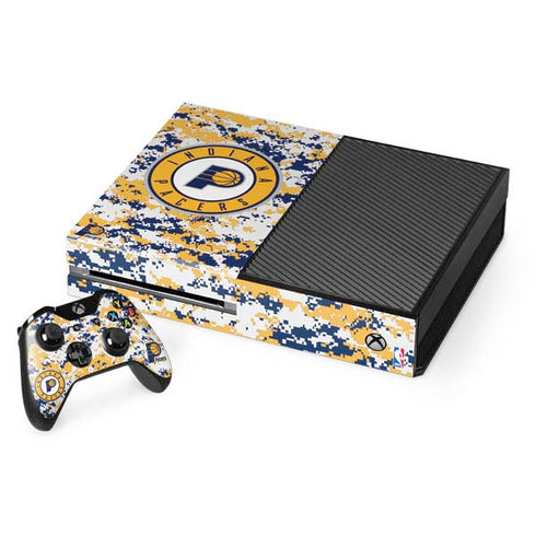 NBA Indiana Pacers Digi Camo Xbox One Console and Controller Bundle Skin
