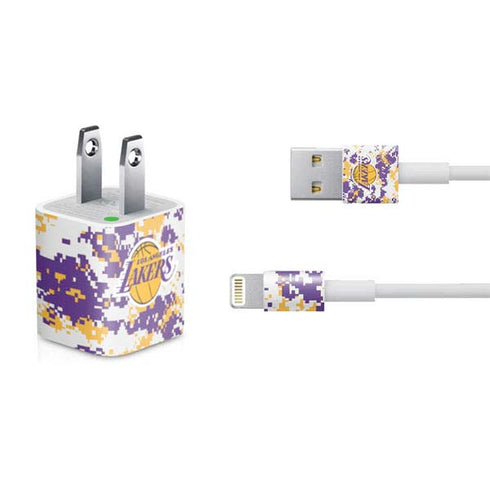 NBA Los Angeles Lakers Digi Camo iPhone Charger (5W USB) Skin