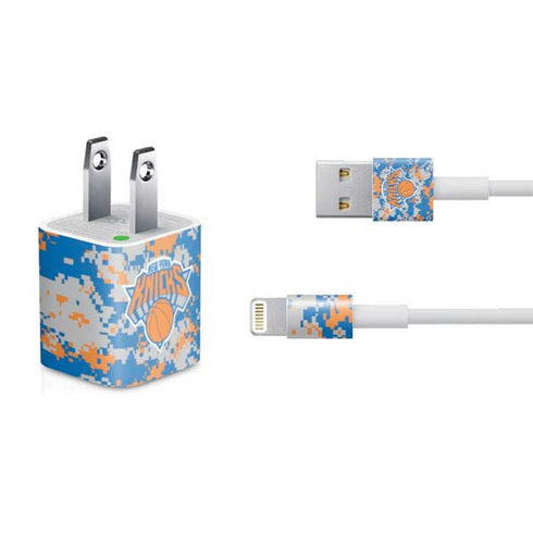 NBA New York Knicks Digi Camo iPhone Charger (5W USB) Skin