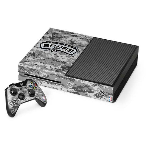 NBA San Antonio Spurs Digi Camo Xbox One Console and Controller Bundle Skin