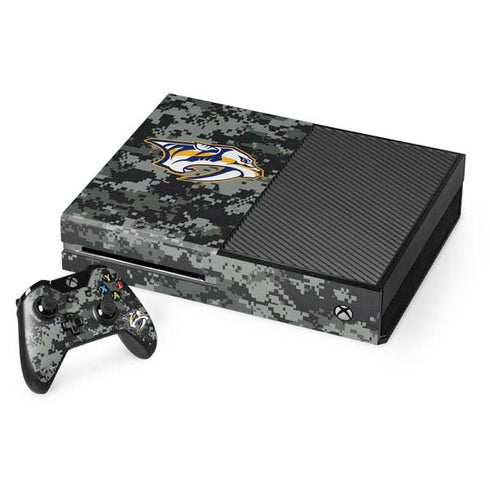 NHL Nashville Predators Camo Xbox One Console and Controller Bundle Skin