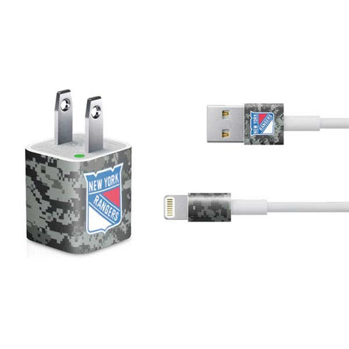 NHL New York Rangers Camo iPhone Charger (5W USB) Skin