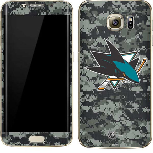 NHL San Jose Sharks Camo Galaxy S7 Edge Skin