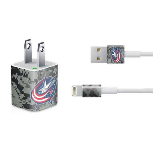 NHL Columbus Blue Jackets Camo iPhone Charger (5W USB) Skin