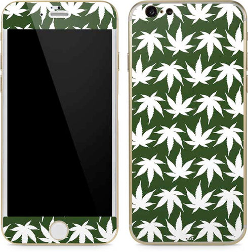 Marijuana Leaf White Pattern iPhone 6/6s Skin