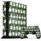 Marijuana Leaf White Pattern PS4 Console and Controller Bundle Skin