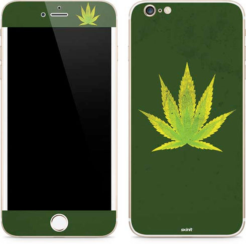 Marijuana Leaf Light Green iPhone 6/6s Plus Skin