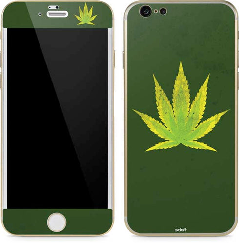 Marijuana Leaf Light Green iPhone 6/6s Skin