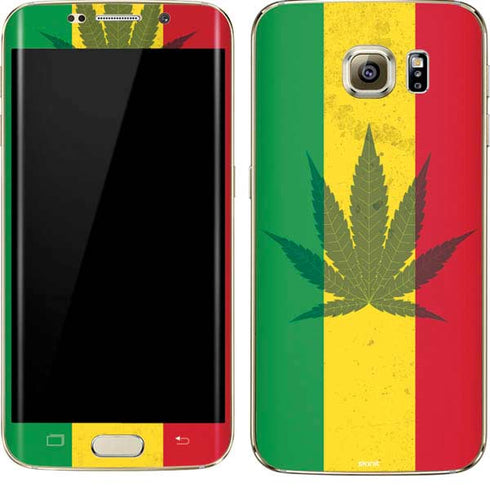 Marijuana Rasta Flag Galaxy S7 Edge Skin