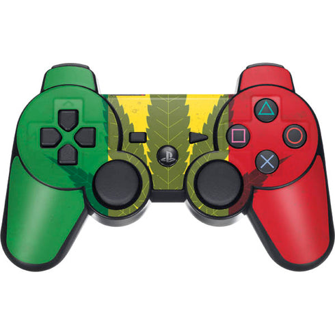 Marijuana Rasta Flag PS3 Dual Shock wireless controller Skin