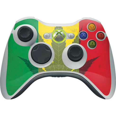 Marijuana Rasta Flag Xbox 360 Wireless Controller Skin