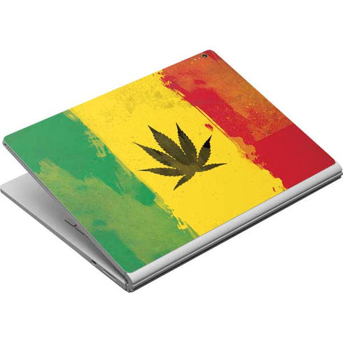 Marijuana Rasta Distressed Surface Book Skin